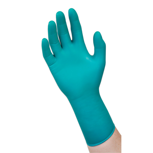 93-260 Chemical Resistant Disposable Gloves, Small, Neoprene/Nitrile, 7.8-mil, Powder-Free, Green - Disposable Gloves - SGB968