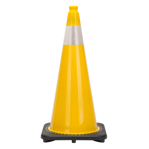 Premium Traffic Cone, 28", Yellow, 4" Reflective Collar(s)