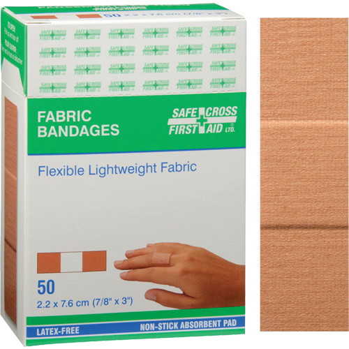 Bandages, Rectangular/Square, 3", Fabric, Non-Sterile