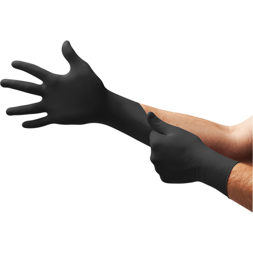 MidKnight® Exam Gloves, X-Small, Nitrile, 4.7-mil, Powder-Free, Black, Class 2