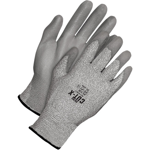 Coated Synthetic Knit Gloves, Size Small/7, 13 Gauge, Polyurethane Coated, HPPE Shell, ASTM ANSI Level A2