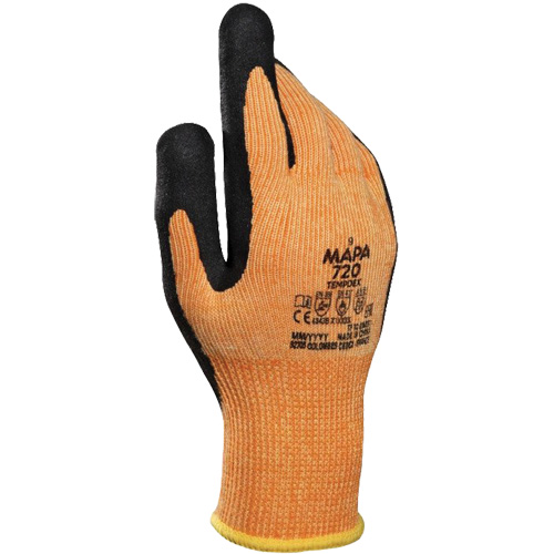 TempDex 720 Thermal Cut-Resistant Gloves, Size 7, Nitrile Coated, Aramid Shell, ASTM ANSI Level A2/EN 388 Level 3/EN 388 Level B