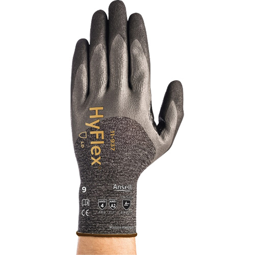 HyFlex® 11-937 Lightweight 3/4-Dipped Gloves, Size 6/X-Small, 18 Gauge, Foam Nitrile Coated, Dyneema® Shell, ASTM ANSI Level A2