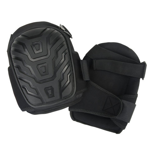 PVC Cap Knee Pads, Buckle/Hook and Loop Style, Plastic Caps, Foam Pads