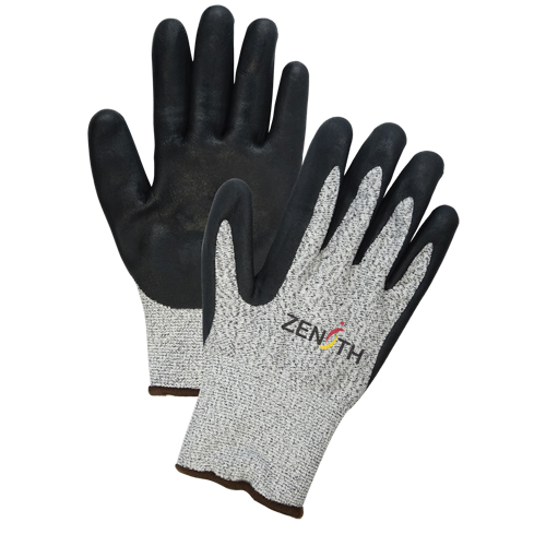 Cold Weather Seamless Stretch Cut-Resistant Gloves, Size Small/7, 13 Gauge, Foam Nitrile Coated, HPPE Shell, ASTM ANSI Level A4