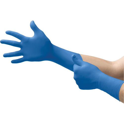 Microflex<sup>®</sup> SafeGrip™ SG-375 Medical Exam Gloves, Small, Latex, 11-mil, Powder-Free, Blue, Class 2