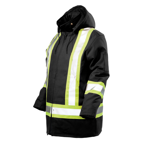 Safety Parka, Black, Medium, CSA Z96 Class 1 - Level 2 - High Visibility Parka - SGG796