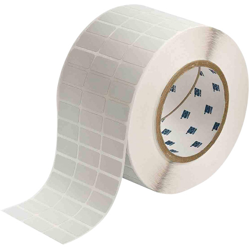 Glossy Rating Plate Labels, Metalized Polyester, 1" L x 0.5" H, Silver