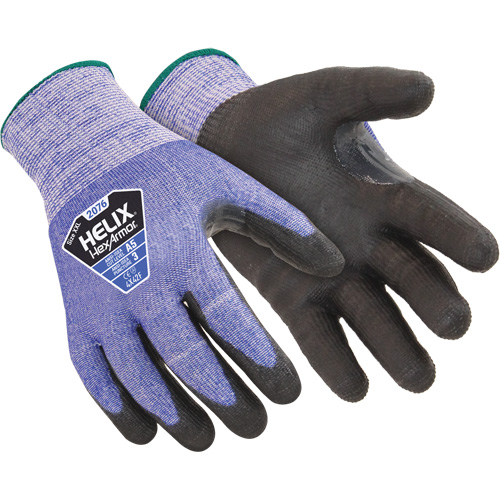 Helix 2076 Coated Gloves, Size 5/2X-Small, 13 Gauge, Polyurethane Coated, HPPE Shell, ANSI/ISEA 105 Level 5
