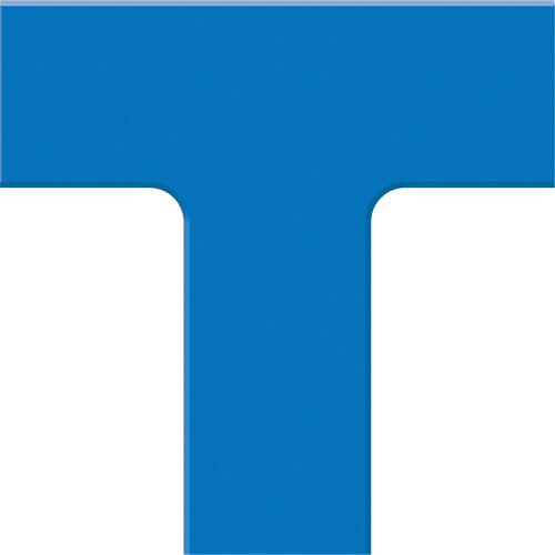 Tough-Mark™ Heavy-Duty Floor Marking, T, 6" L x 6" W, Blue, Polyethylene