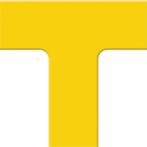 Tough-Mark™ Heavy-Duty Floor Marking, T, 6" L x 6" W, Yellow, Polyethylene