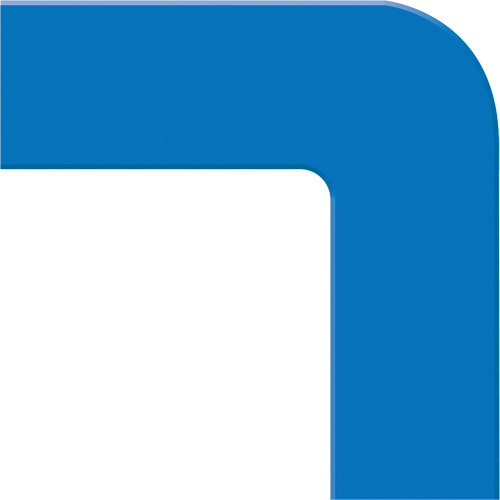 Tough-Mark™ Heavy-Duty Floor Marking, L, 6" L x 6" W, Blue, Polyethylene