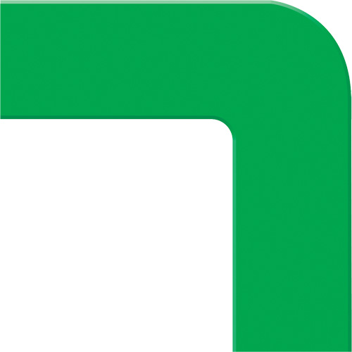 Tough-Mark™ Heavy-Duty Floor Marking, L, 6" L x 6" W, Green, Polyethylene