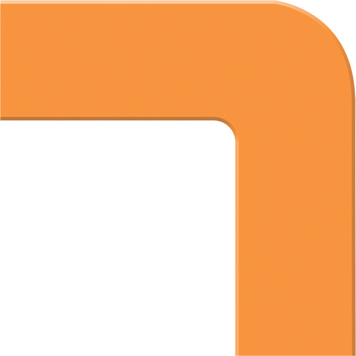 Tough-Mark™ Heavy-Duty Floor Marking, L, 6" L x 6" W, Orange, Polyethylene
