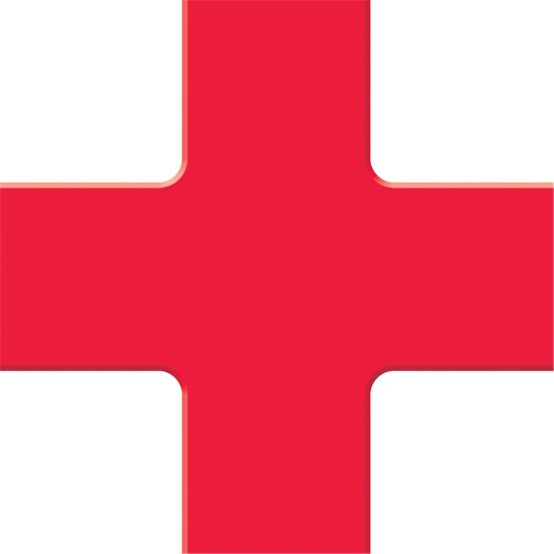 Tough-Mark™ Heavy-Duty Floor Marking, Cross, 6" L x 6" W, Red, Polyethylene