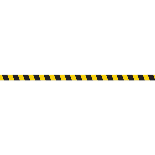 Tough-Mark™ Heavy-Duty Floor Marking, Rectangle, 48" L x 2" W, Black and Yellow, Polyethylene