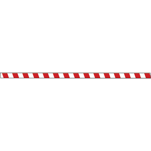 Tough-Mark™ Heavy-Duty Floor Marking, Rectangle, 48" L x 2" W, Red and White, Polyethylene