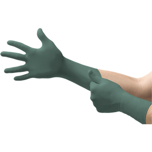 Dura Flock Gloves, 2X-Large, Nitrile, 8-mil, Powder-Free, Green - Disposable Gloves - SGL783