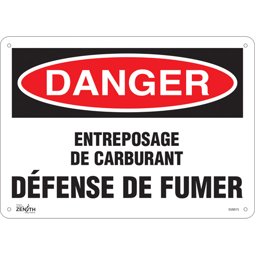 "Défense De Fumer" Sign, 10" x 14", Plastic, French