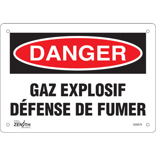 "Défense De Fumer" Sign, 7" x 10", Aluminum, French