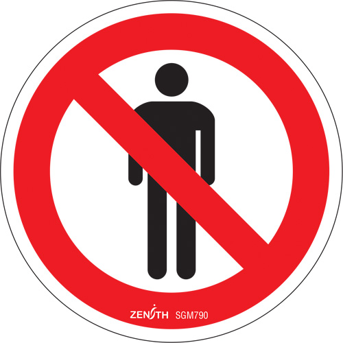 Do Not Enter CSA Safety Sign, 6" x 6", Vinyl, Pictogram