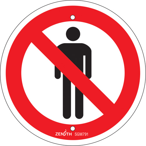 Do Not Enter CSA Safety Sign, 6" x 6", Plastic, Pictogram
