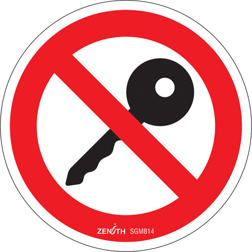 Turn Off Engine CSA Safety Sign, 6" x 6", Vinyl, Pictogram