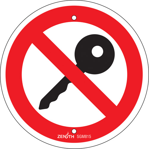 Turn Off Engine CSA Safety Sign, 6" x 6", Plastic, Pictogram