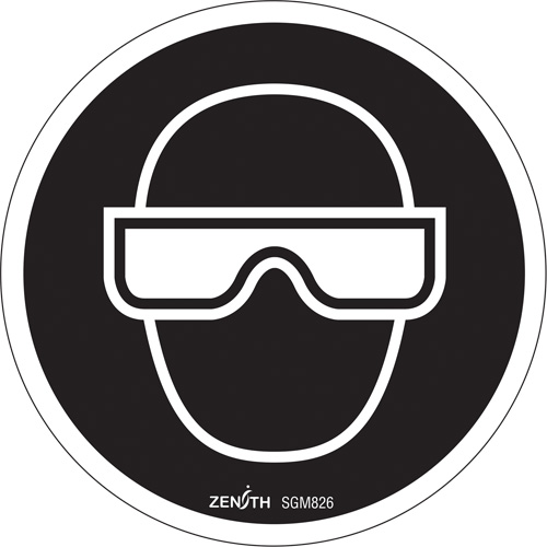 Eye Protection Required CSA Safety Sign, 6" x 6", Vinyl, Pictogram