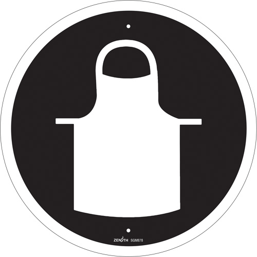 Protective Clothing CSA Safety Sign, 12" x 12", Plastic, Pictogram