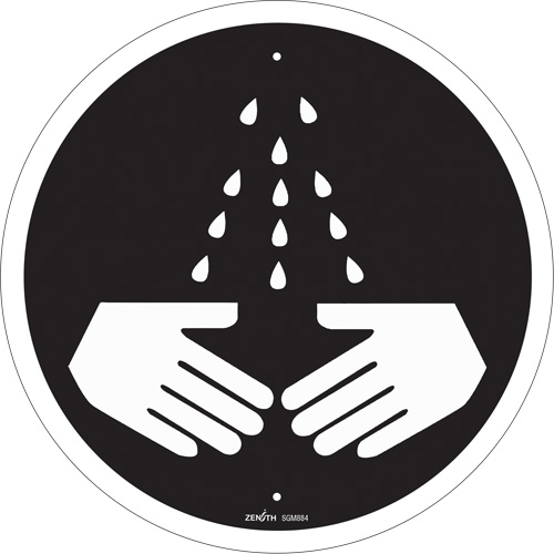 Wash Your Hands CSA Safety Sign, 12" x 12", Plastic, Pictogram