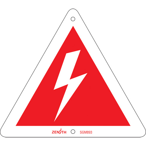 High Voltage CSA Safety Sign, 6" x 6", Plastic, Pictogram