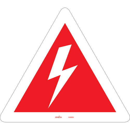 High Voltage CSA Safety Sign, 12" x 12", Vinyl, Pictogram