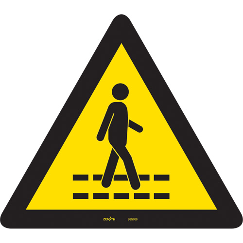 Pedestrian Safety Lane CSA Safety Sign, 12" x 12", Vinyl, Pictogram