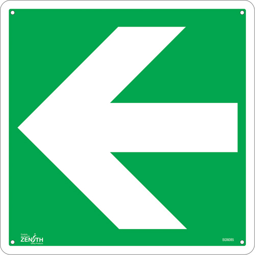 Arrow CSA Safety Sign, 12" x 12", Plastic, Pictogram