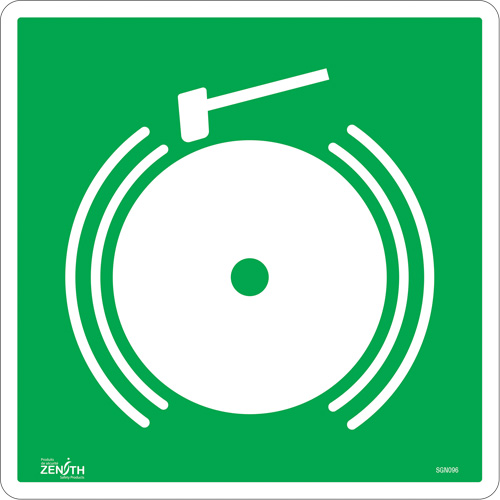 Emergency Alarm CSA Safety Sign, 12" x 12", Vinyl, Pictogram