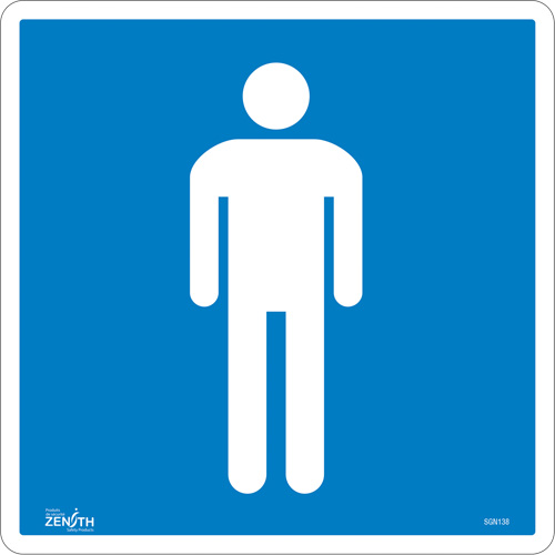 Men CSA Safety Sign, 12" x 12", Vinyl, Pictogram