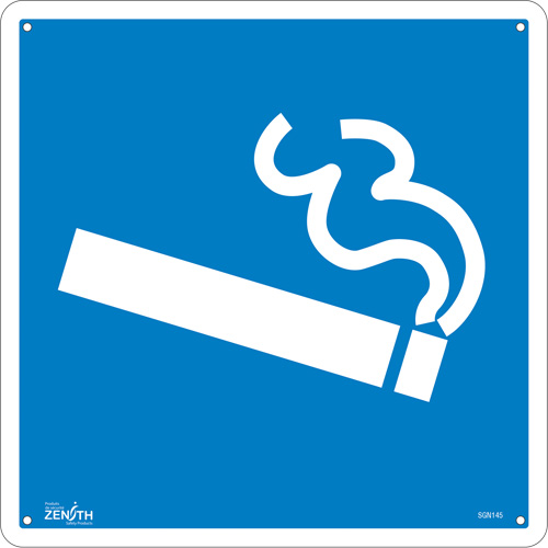 Smoking Section CSA Safety Sign, 12" x 12", Plastic, Pictogram