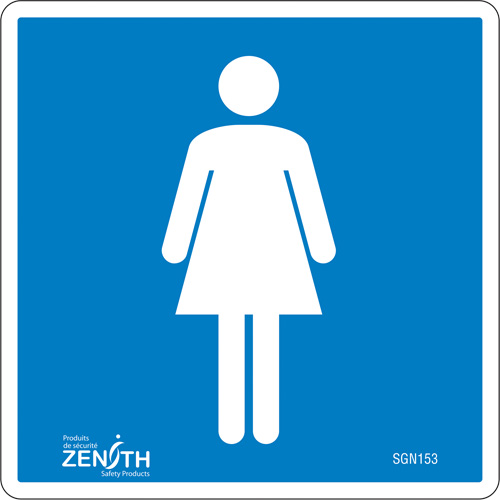 Women CSA Safety Sign, 6" x 6", Vinyl, Pictogram