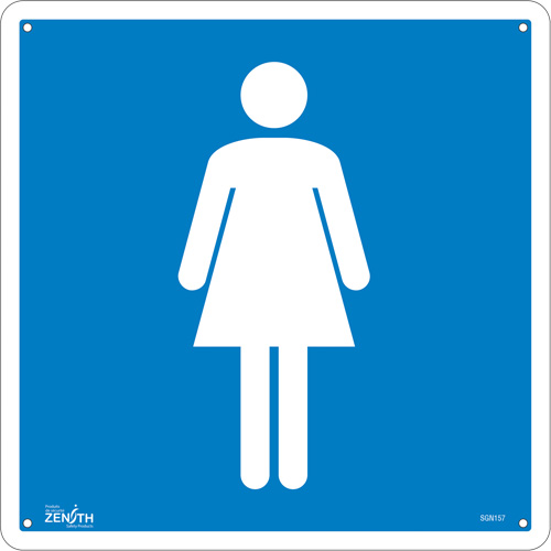 Women CSA Safety Sign, 12" x 12", Plastic, Pictogram