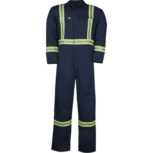 Westex™ UltraSoft® Unlined Coveralls, Size Medium, Navy Blue, 12.4 cal/cm2