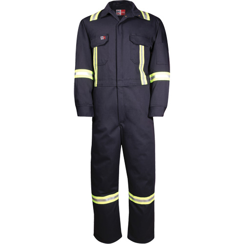 Westex™ UltraSoft® Deluxe Coveralls with Reflective Material, Size 58, Navy Blue, 8.7 cal/cm²