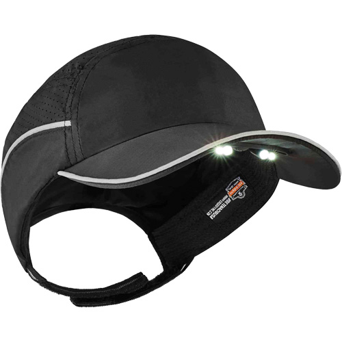 Skullerz® 8965 Lightweight Bump Cap Hat with LED Lighting, Black