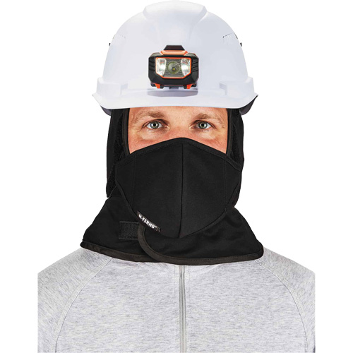 N-Ferno® Winter Hard Hat Liner with Mouthpiece, Fleece Lining, One Size, Black - Tuques & Winter Liners - SGR416