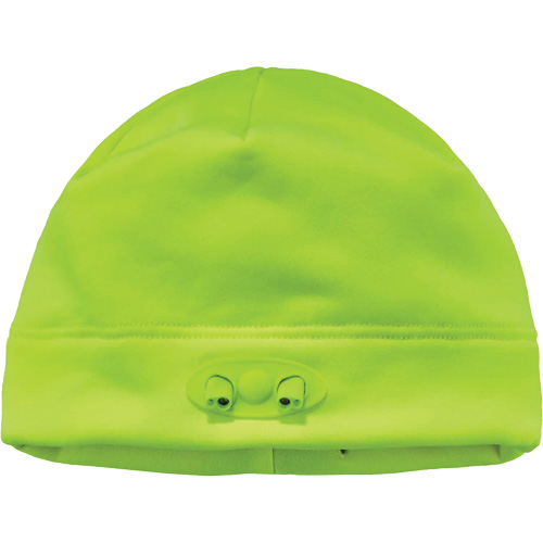 N-Ferno® Skull Cap Beanie Hat with LED Lights, One Size, High-Visibility Lime Green - Tuques & Winter Liners - SGR423