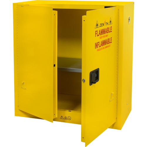 Flammable Storage Cabinet, 30 gal., 2 Door, 43" W x 44" H x 18" D - Flammable Safety Cabinet - SGU465