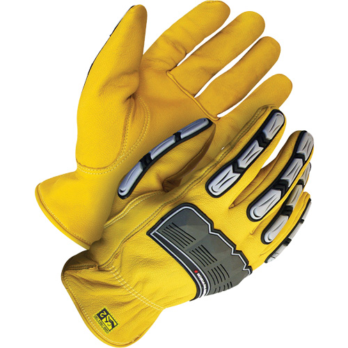 Denyâ„¢ Lined Impact Protection Gloves, 2X-Large, Goatskin Palm, Safety Cuff