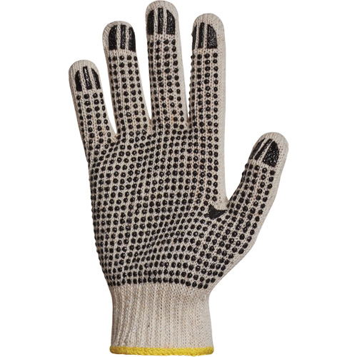 Sure Grip PVC Dotted String Knit Glove, Poly/Cotton, Single Sided, 7 Gauge, X-Small