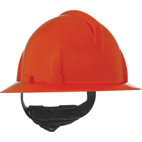 Topgard Full Brim Hard Hat, Quick-Slide Suspension, Orange