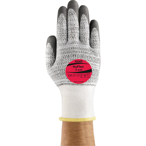 HyFlex™ Cut Resistant Gloves, Size 8, 13 Gauge, Polyurethane Coated, Nylon/Glass Fibre Shell, ASTM ANSI Level A3